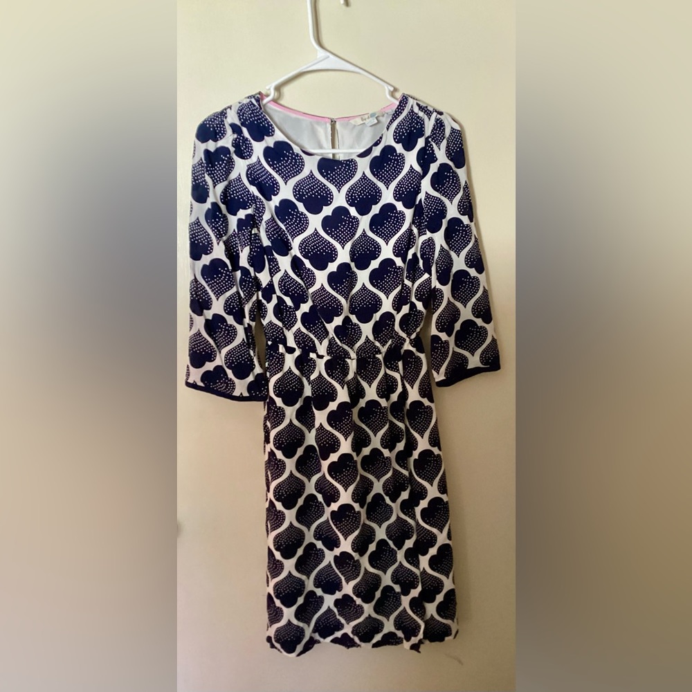 Boden Three Quarter Sleeve Dress Size 2